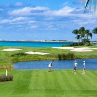 Challenging, masterfully-conceived and stunningly beautiful, the Tom Weiskopf-designed Ocean Club Golf Course offers guests of Atlantis every element for the perfect round. This 18-hole par 72 championship course stretches over 7,100 yards on Atlantis, Paradise Island Oceanside's peninsula, where crosswinds challenge even the most experienced players.